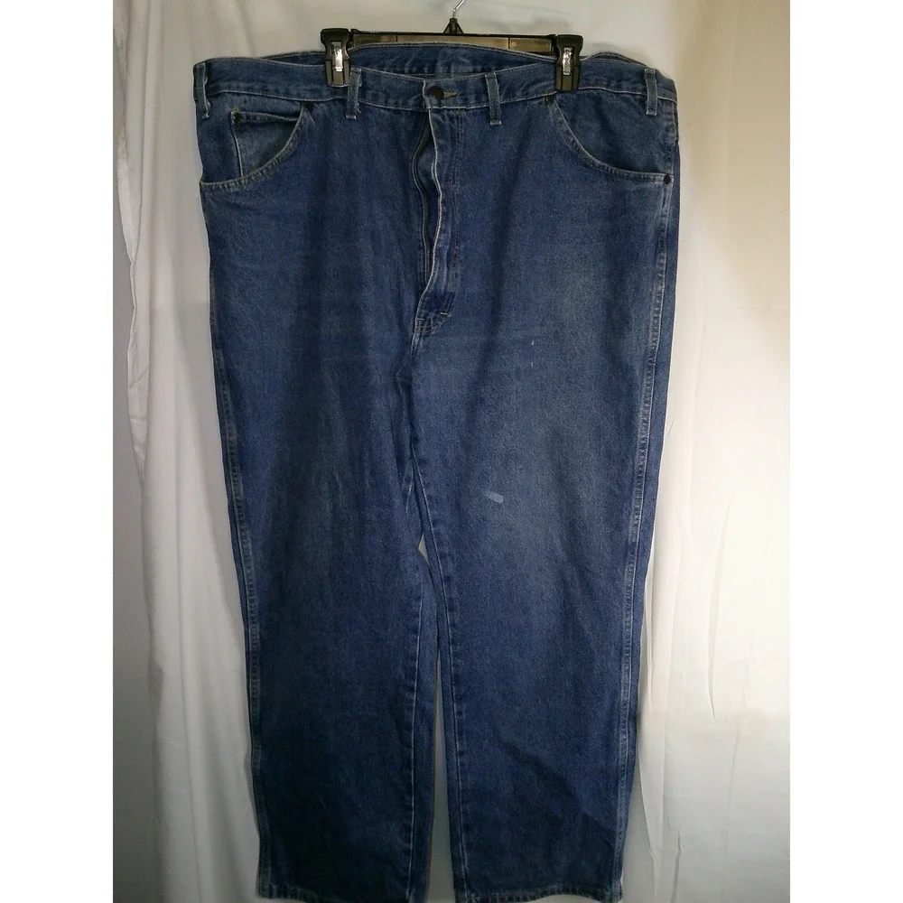 Distressed Dickies‎ Denim Jeans Relaxed Fit Work Utility Pants 46x30